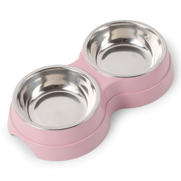 New 30 PCs dog / cat double stainless bowls with plastic stand bundles - Picture 12 of 13